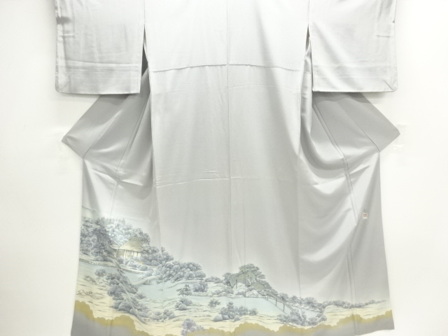 作家物　家屋風景模様一つ紋色留袖